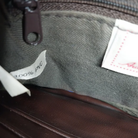 Vintage Y2K 2000’s Faded Glory Crossbody Bag Purse Brown Faux Leather 90s Iconic - Picture 10 of 14